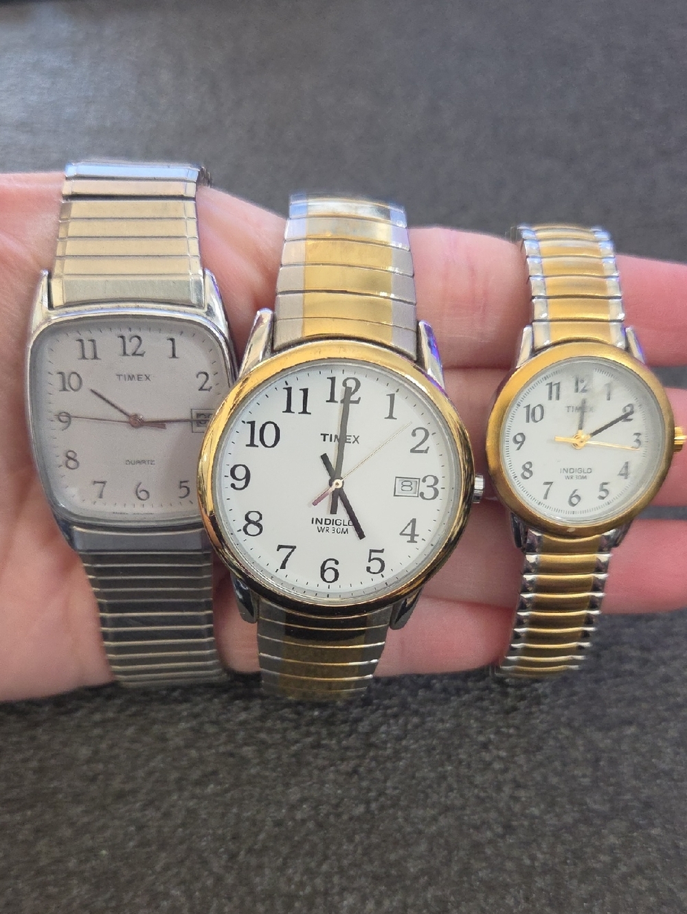 3 Vintage Timex Watches Lot Parts - Picture 2 of 6